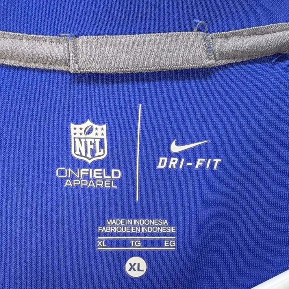 Nike New York Giants NFL Dri-FIT Full Zip Jacket Blue Red, Men's XL